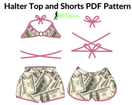 Halter Top and Shorts PDF Pattern